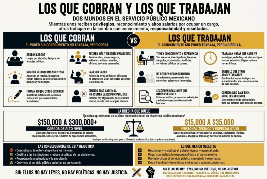 Políticos: los que cobran y los que trabajan